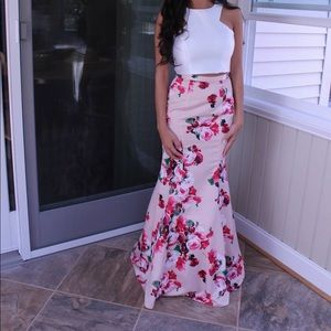 XSCAPE 2 piece floral dress